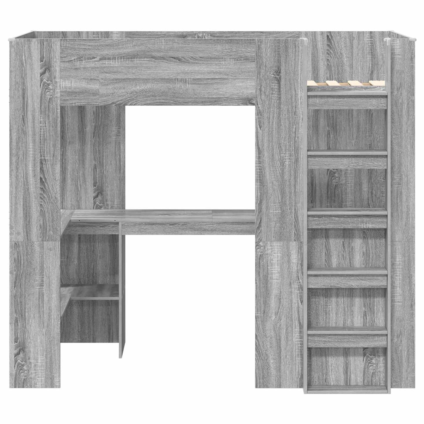 Struttura letto a castello con scrivania Grigio Sonoma | homemem39