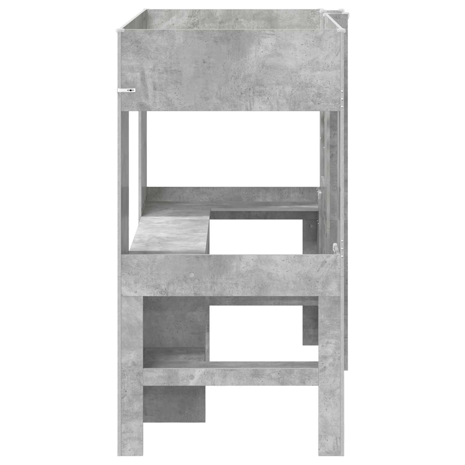 Struttura letto a castello con scrivania Grigio cemento | homemem39