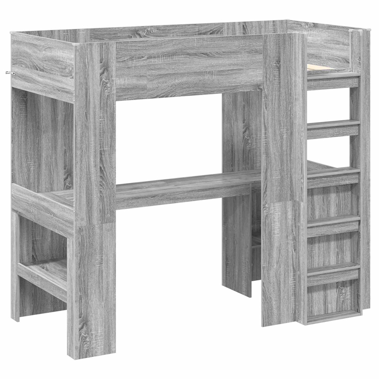 Struttura letto a castello con scrivania Grigio Sonoma | homemem39