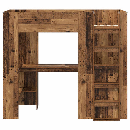 Struttura letto a castello con scrivania Legno vecchio | homemem39