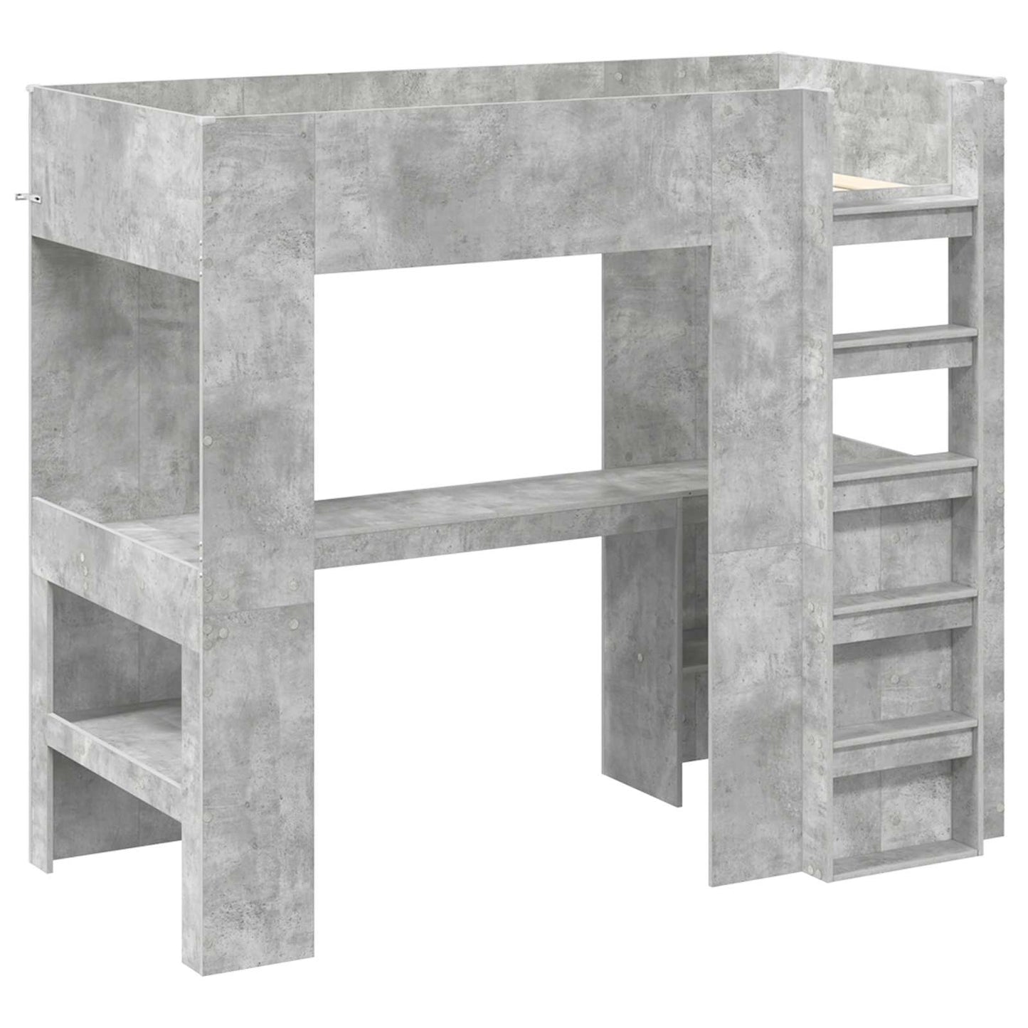 Struttura letto a castello con scrivania Grigio cemento | homemem39