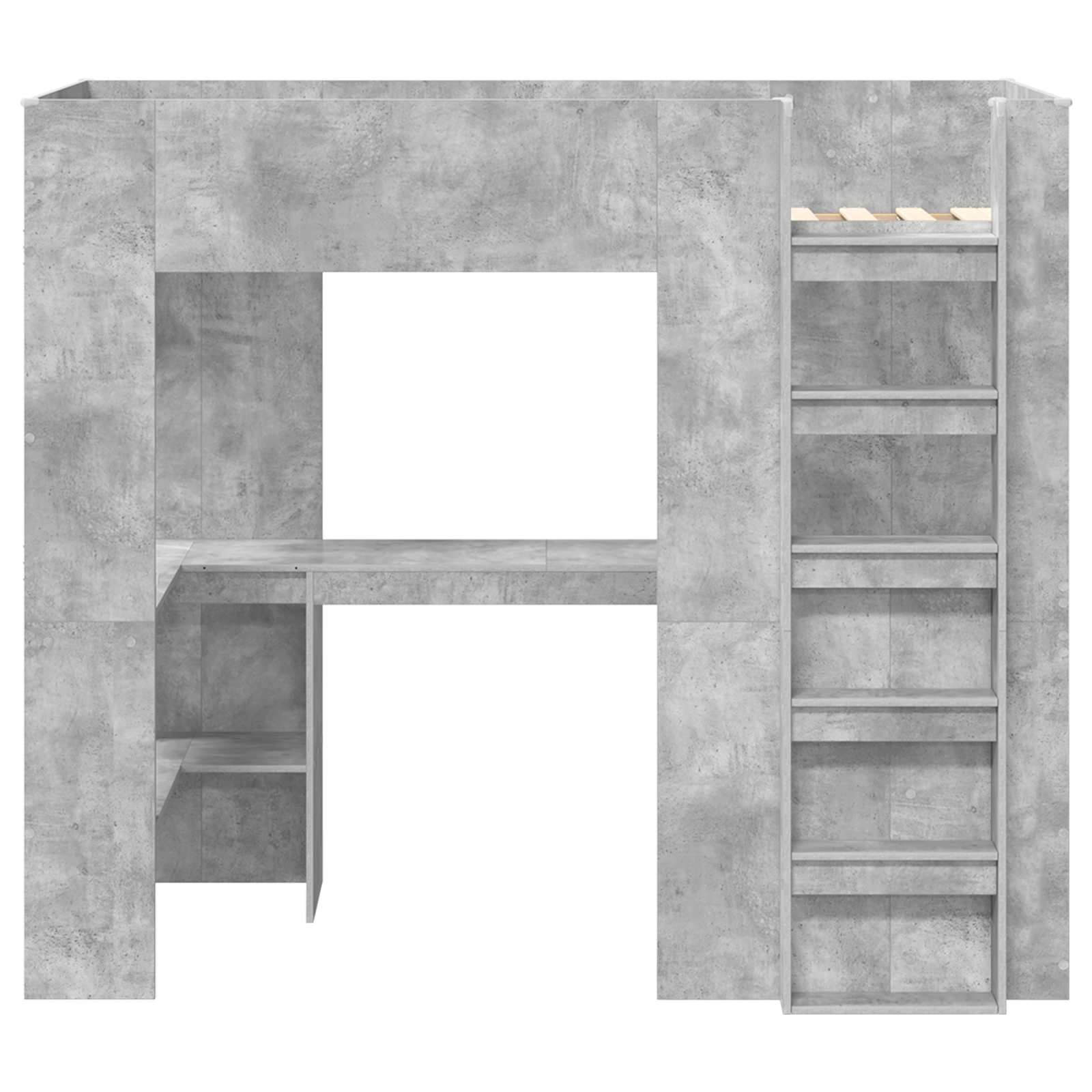 Struttura letto a castello con scrivania Grigio cemento | homemem39
