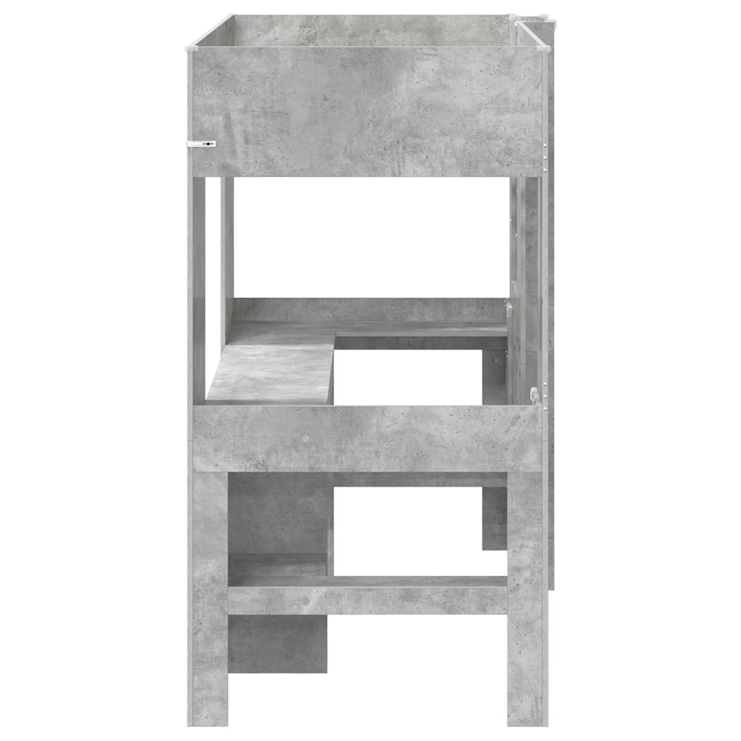 Struttura letto a castello con scrivania Grigio cemento | homemem39