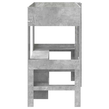 Struttura letto a castello con scrivania Grigio cemento | homemem39