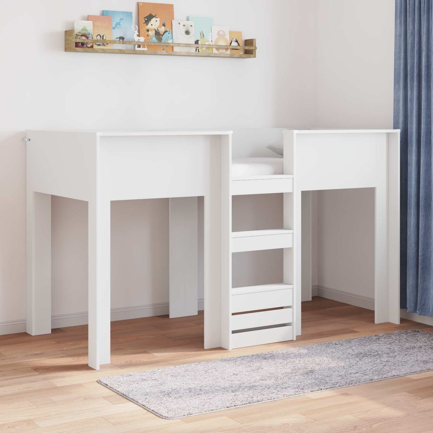 Letto a Castello per Bambini Bianco 75 x 190 cm | homemem39
