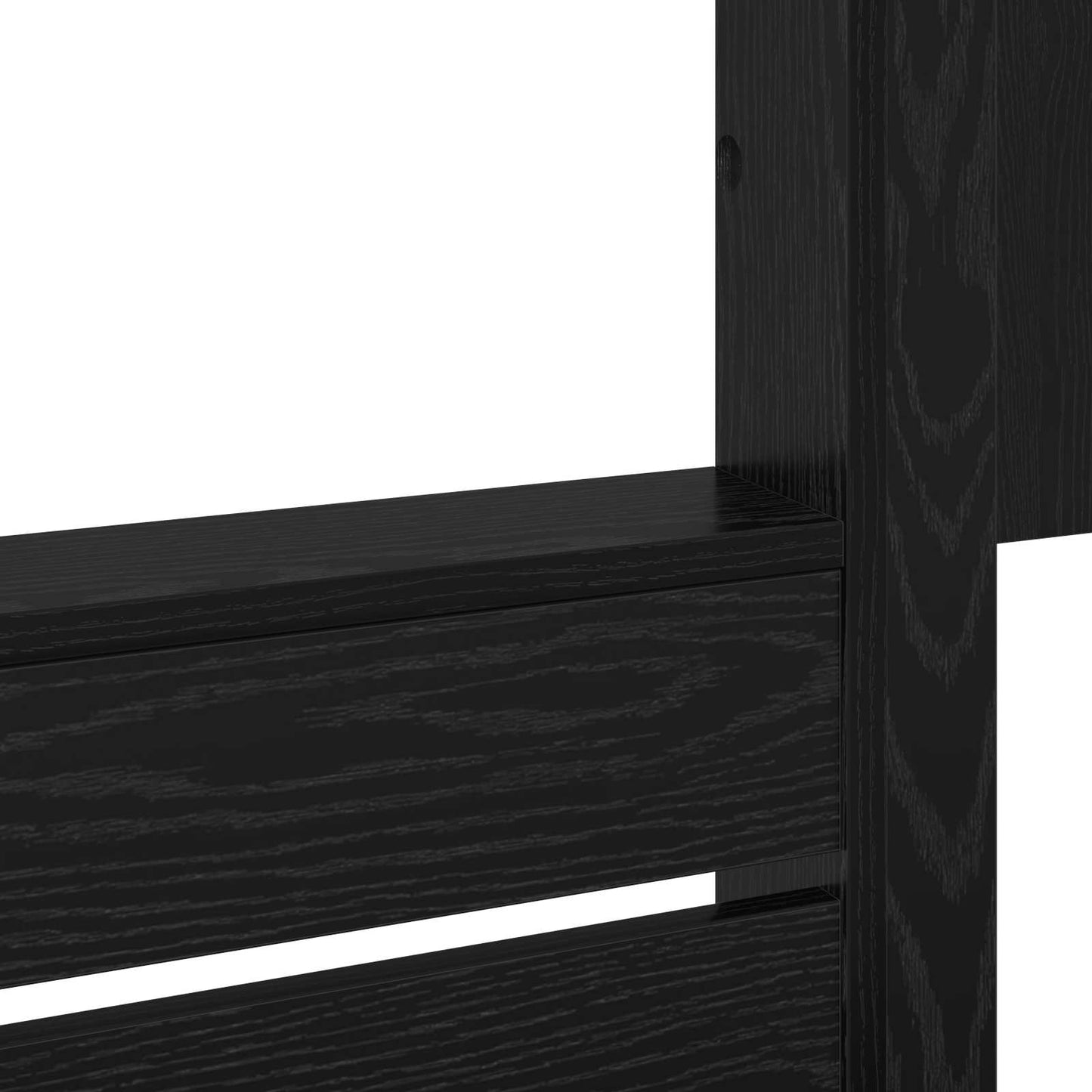 Letto a Castello per Bambini Rovere Nero 75 x 190 cm | homemem39