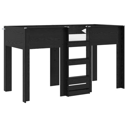 Letto a Castello per Bambini Rovere Nero 75 x 190 cm | homemem39