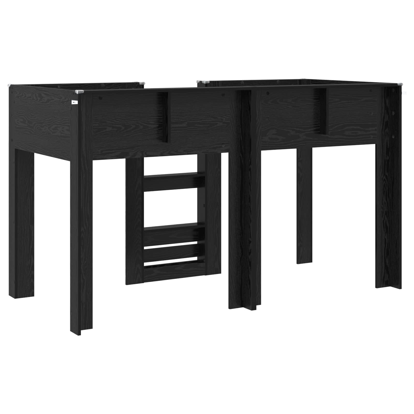 Letto a Castello per Bambini Rovere Nero 75 x 190 cm | homemem39