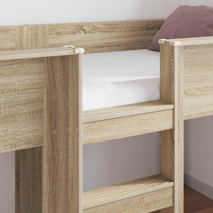 Letto a Castello per Bambini Rovere Sonoma 75 x 190 cm | homemem39
