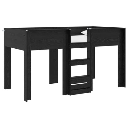 Letto a Castello per Bambini Rovere Nero 80 x 200 cm | homemem39