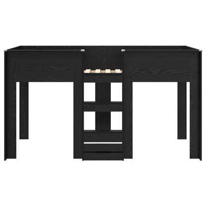 Letto a Castello per Bambini Rovere Nero 80 x 200 cm | homemem39