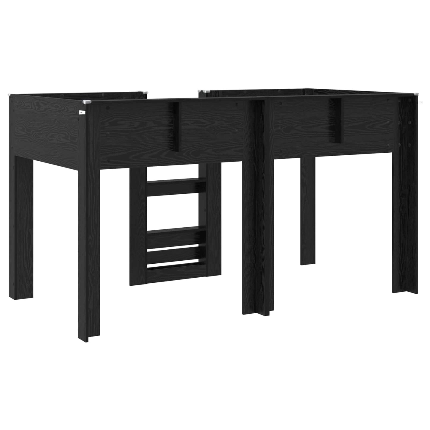 Letto a Castello per Bambini Rovere Nero 90 x 200 cm | homemem39