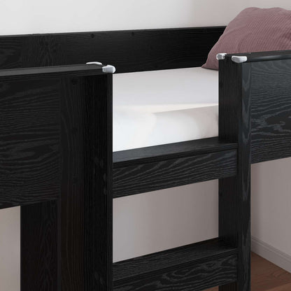Letto a Castello per Bambini Rovere Nero 100 x 200 cm | homemem39