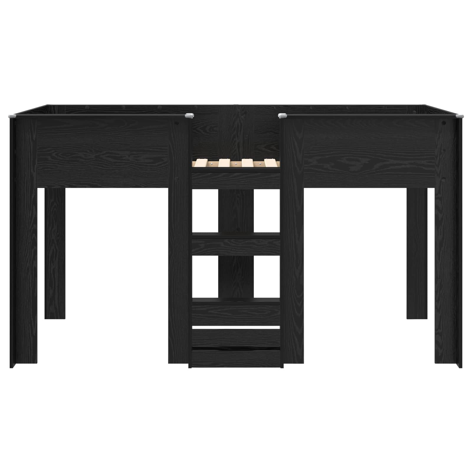 Letto a Castello per Bambini Rovere Nero 100 x 200 cm | homemem39