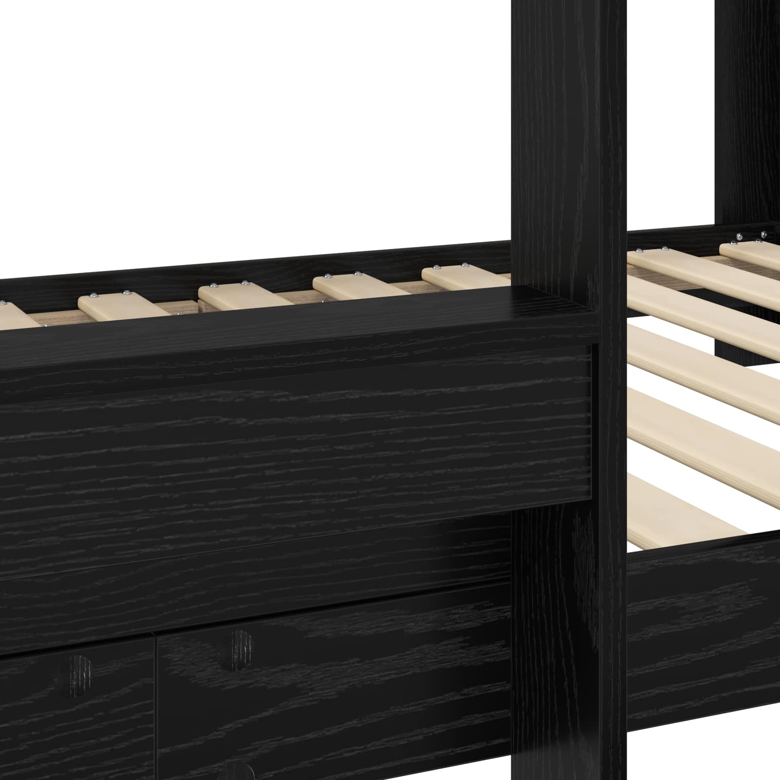 Letto a Castello per Bambini Rovere Nero 100 x 200 cm | homemem39