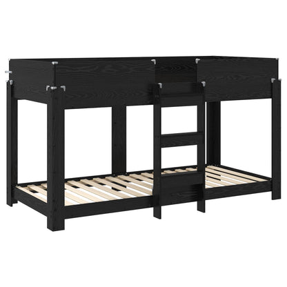 Letto a Castello per Bambini Rovere Nero 100 x 200 cm | homemem39