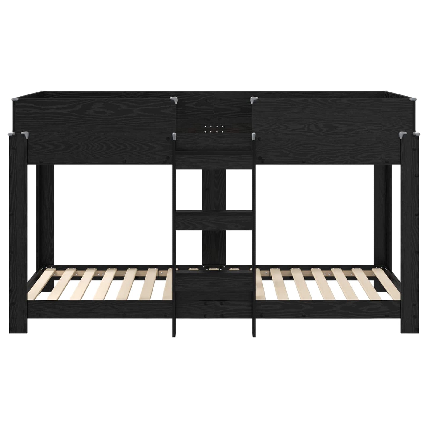 Letto a Castello per Bambini Rovere Nero 100 x 200 cm | homemem39