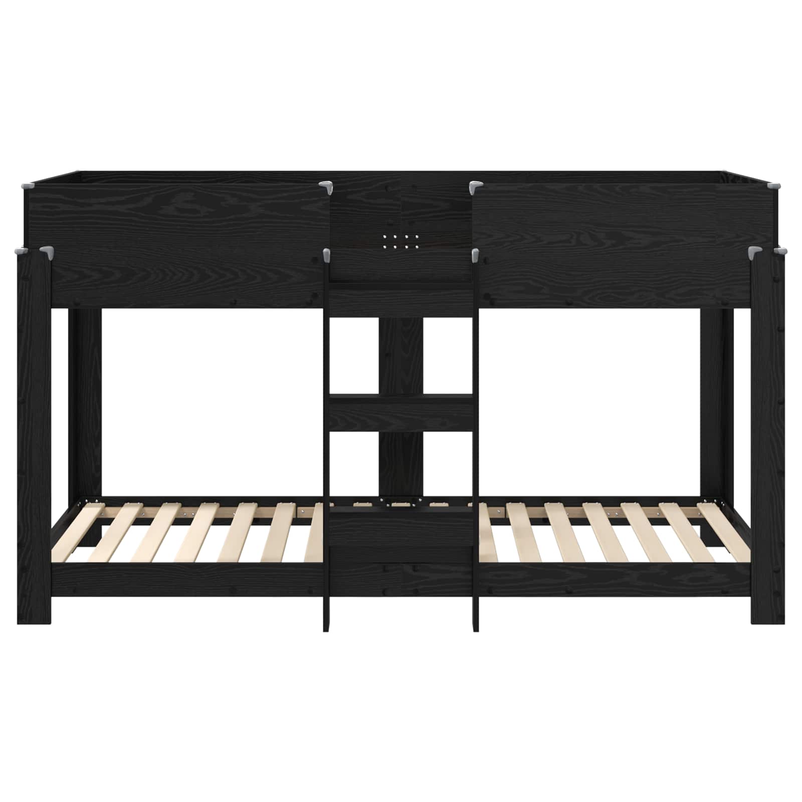 Letto a Castello per Bambini Rovere Nero 100 x 200 cm | homemem39