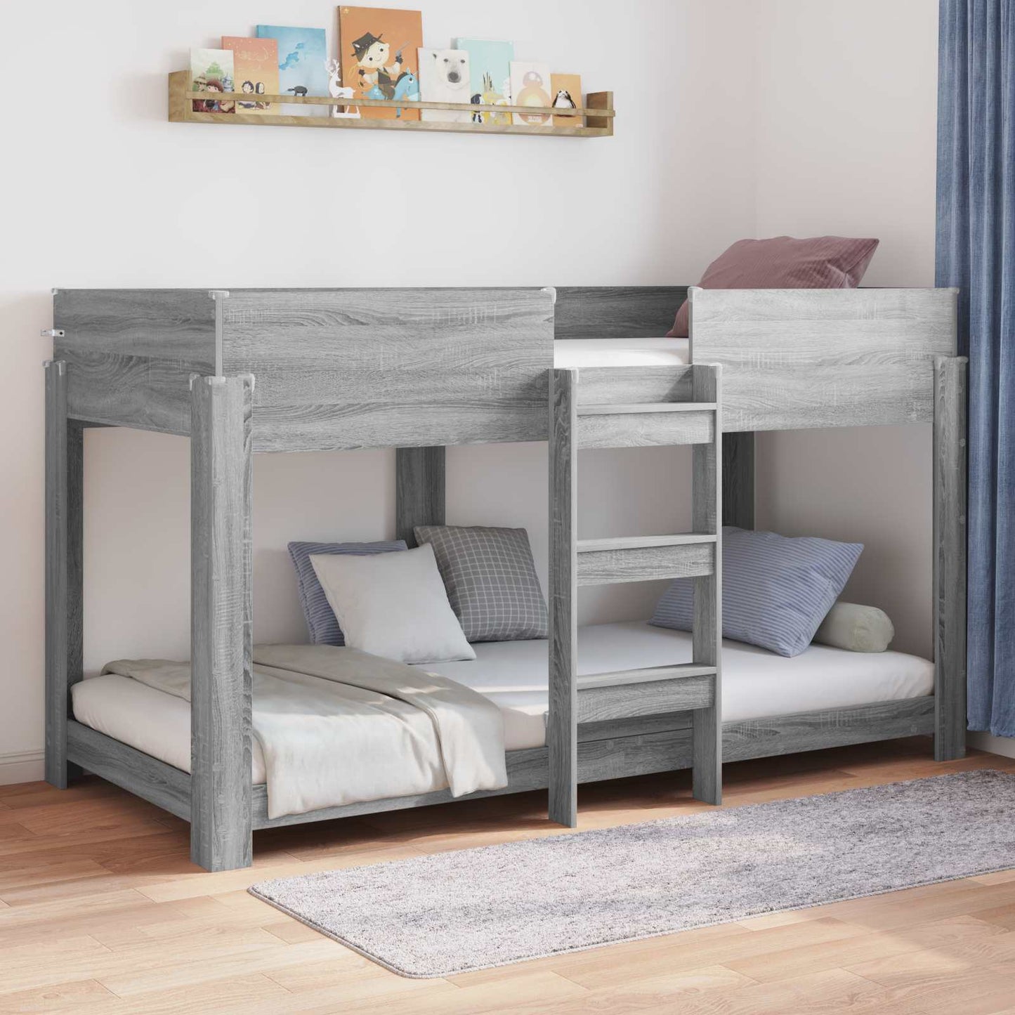 Letto a Castello per Bambini Grigio Sonoma 100 x 200 cm | homemem39