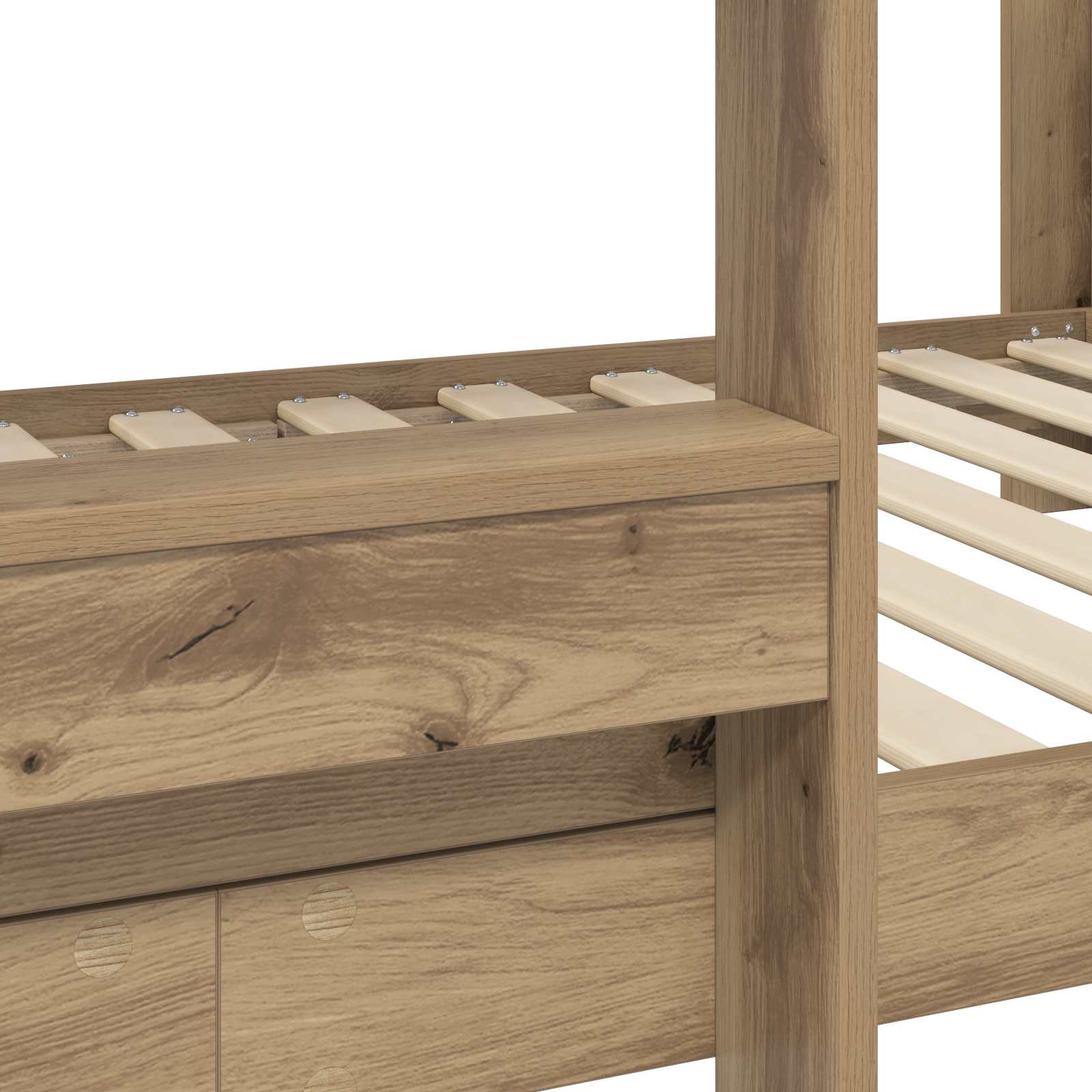 Letto a Castello per Bambini Rovere artigianale 100 x 200 cm | homemem39