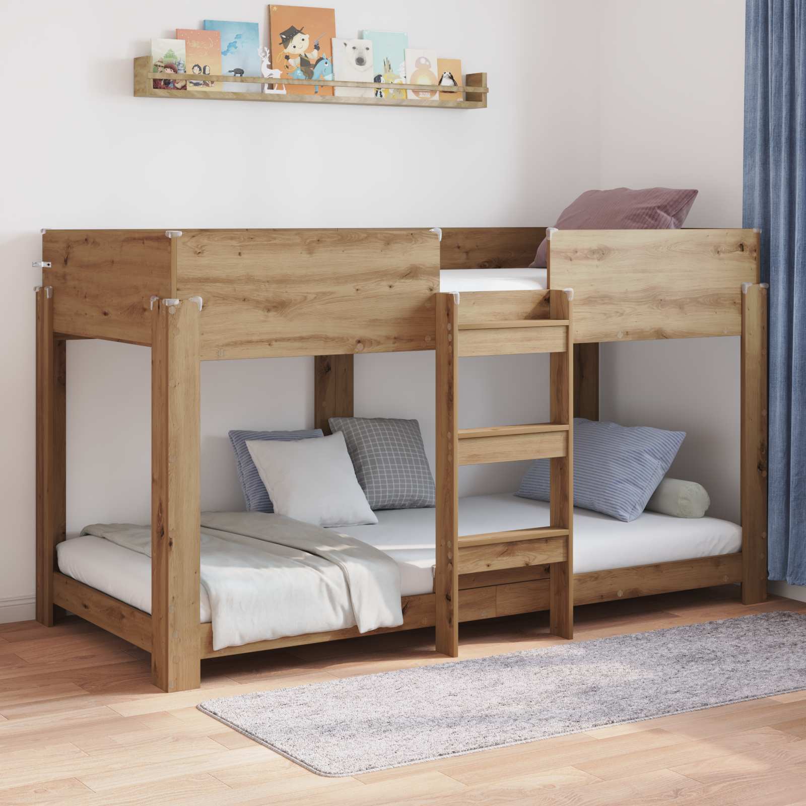 Letto a Castello per Bambini Rovere artigianale 100 x 200 cm | homemem39