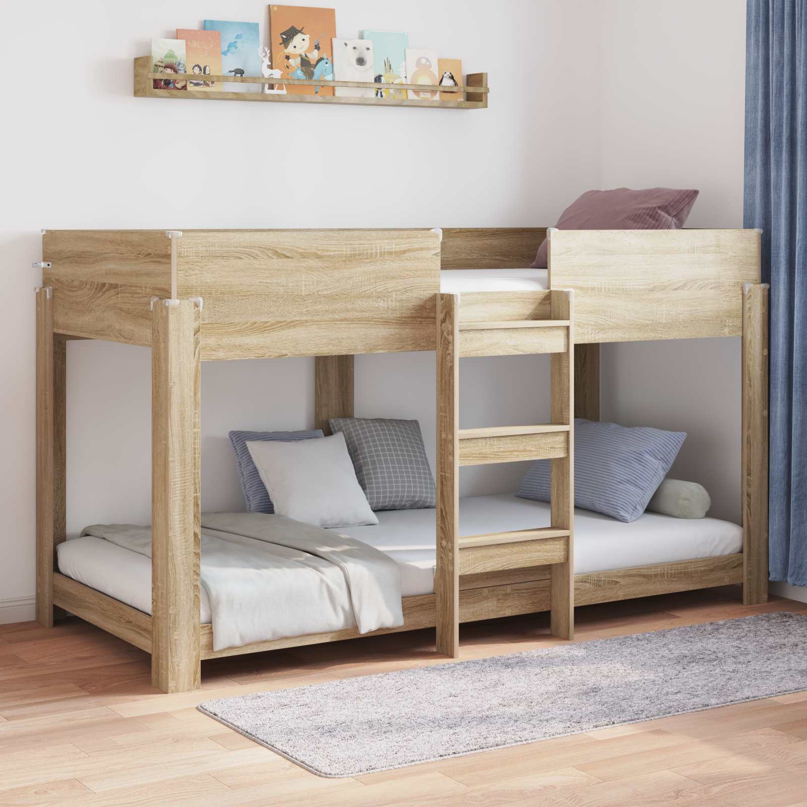 Letto a Castello per Bambini Rovere Sonoma 90 x 200 cm | homemem39