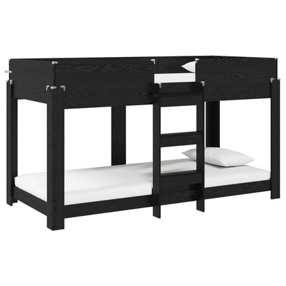 Letto a Castello per Bambini Rovere Nero 80 x 200 cm | homemem39