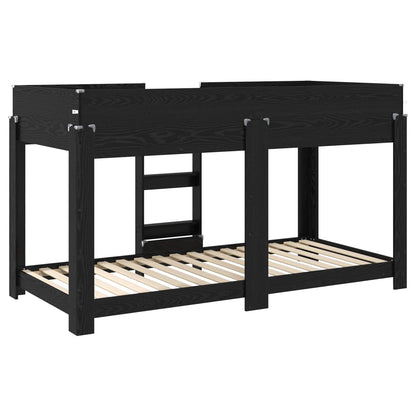 Letto a Castello per Bambini Rovere Nero 80 x 200 cm | homemem39