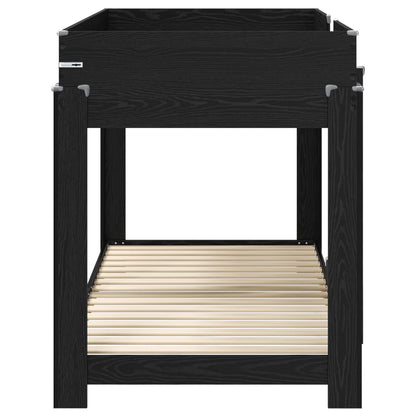 Letto a Castello per Bambini Rovere Nero 80 x 200 cm | homemem39