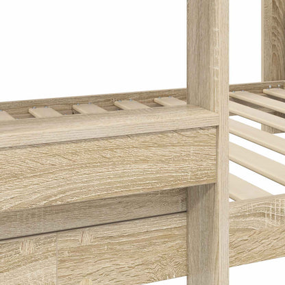 Letto a Castello per Bambini Rovere Sonoma 80 x 200 cm | homemem39