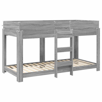 Letto a Castello per Bambini Grigio Sonoma 80 x 200 cm | homemem39