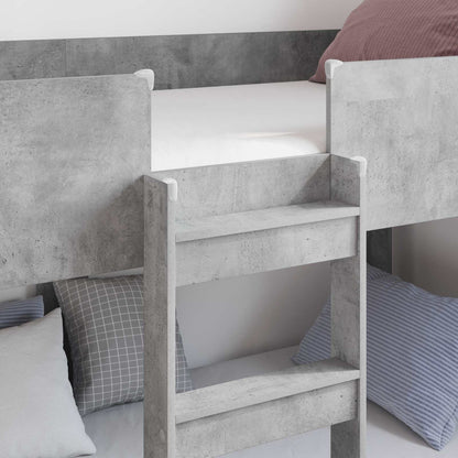 Letto a Castello per Bambini Grigio cemento 90 x 190 cm | homemem39