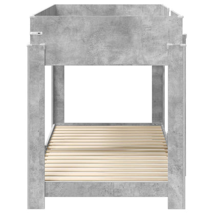 Letto a Castello per Bambini Grigio cemento 90 x 190 cm | homemem39