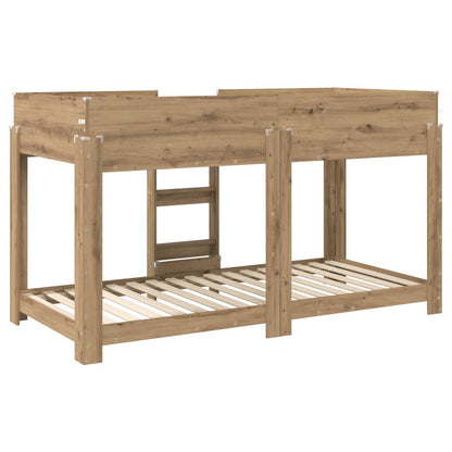 Letto a Castello per Bambini Rovere artigianale 90 x 190 cm | homemem39
