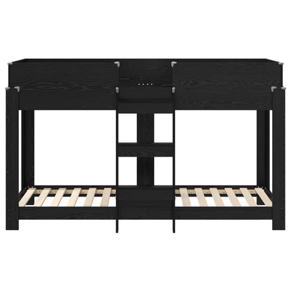 Letto a Castello per Bambini Rovere Nero 75 x 190 cm | homemem39
