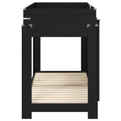 Letto a Castello per Bambini Rovere Nero 75 x 190 cm | homemem39