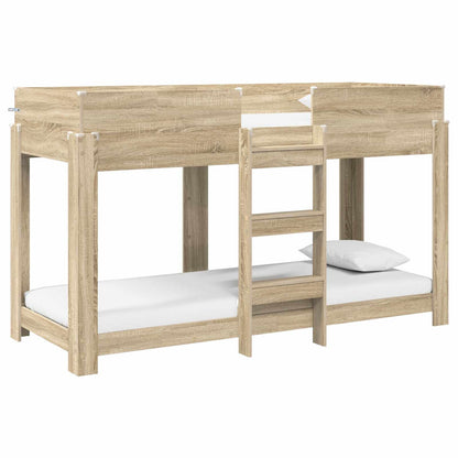 Letto a Castello per Bambini Rovere Sonoma 75 x 190 cm | homemem39