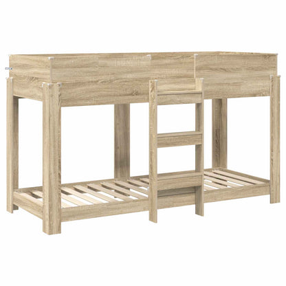 Letto a Castello per Bambini Rovere Sonoma 75 x 190 cm | homemem39