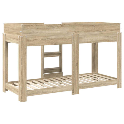 Letto a Castello per Bambini Rovere Sonoma 75 x 190 cm | homemem39