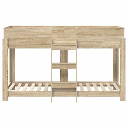 Letto a Castello per Bambini Rovere Sonoma 75 x 190 cm | homemem39