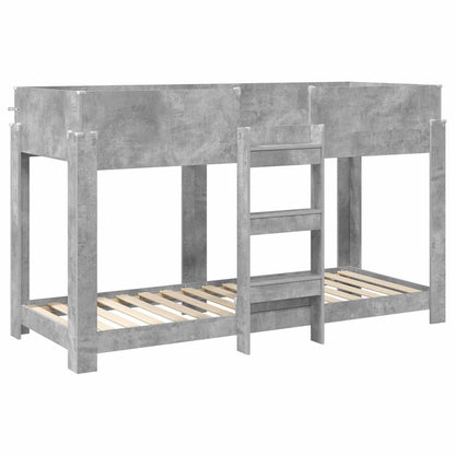 Letto a Castello per Bambini Grigio cemento 75 x 190 cm