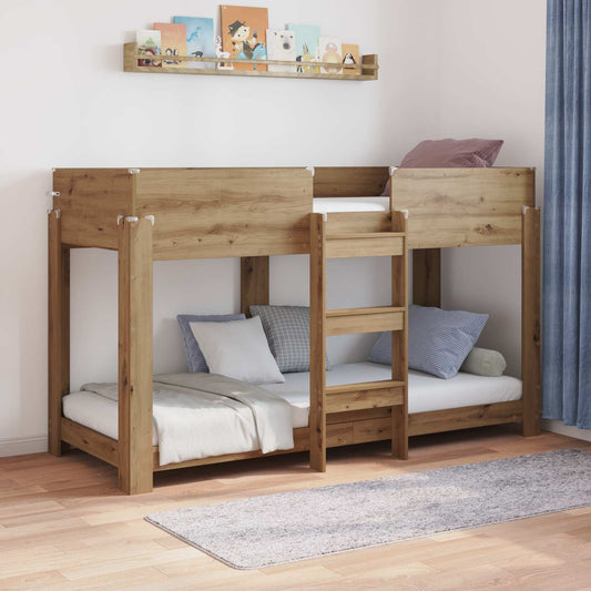 Letto a Castello per Bambini Rovere artigianale 75 x 190 cm