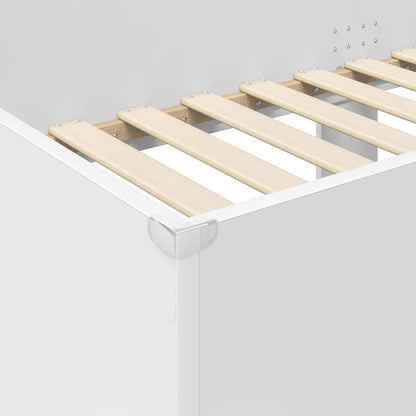 Letto a Castello per Bambini con materasso Bianco 80 x 160 cm