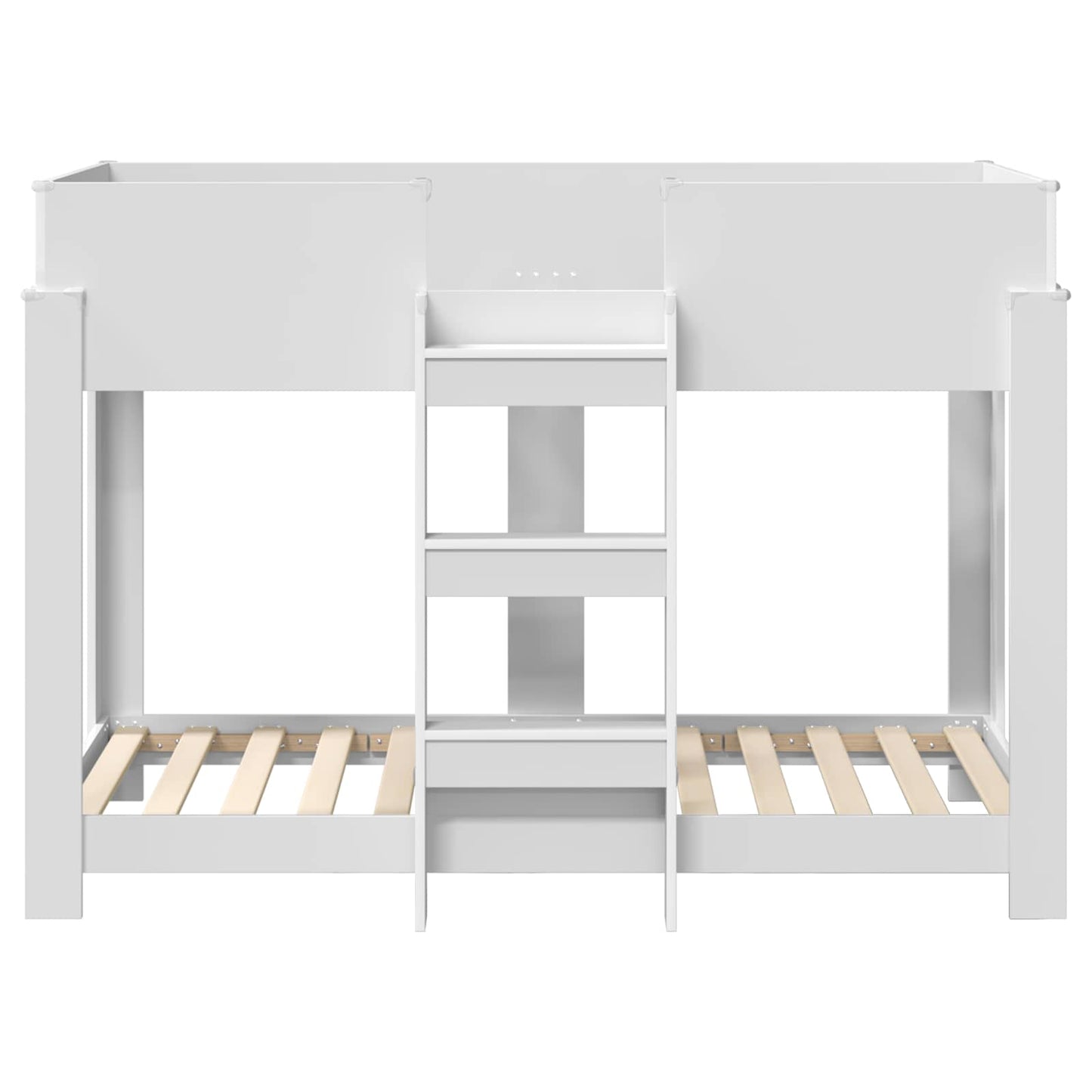 Letto a Castello per Bambini con materasso Bianco 80 x 160 cm