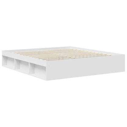 Struttura del letto Bianco 200 x 200 cm Pino massello | homemem39