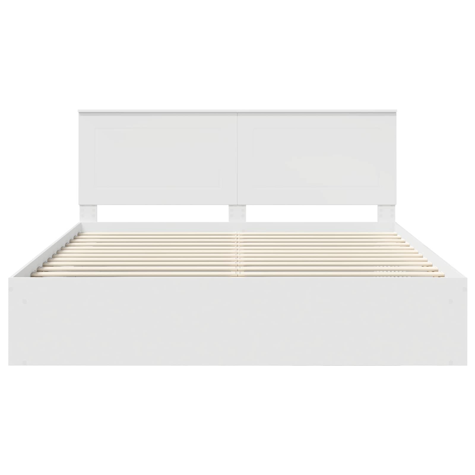 Struttura del letto Bianco 200 x 200 cm Pino massello | homemem39