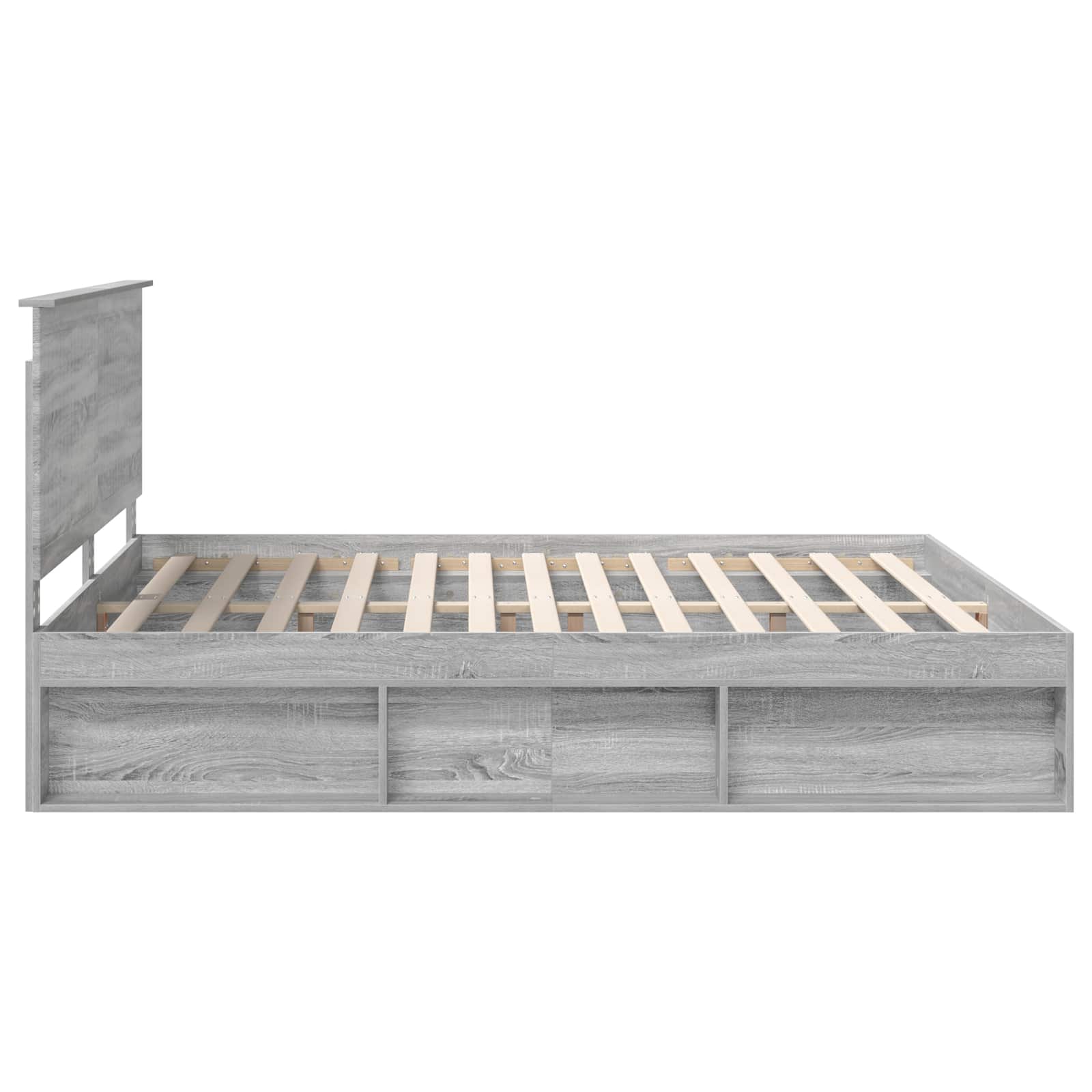 Struttura del letto Grigio Sonoma 200 x 200 cm Pino massello | homemem39