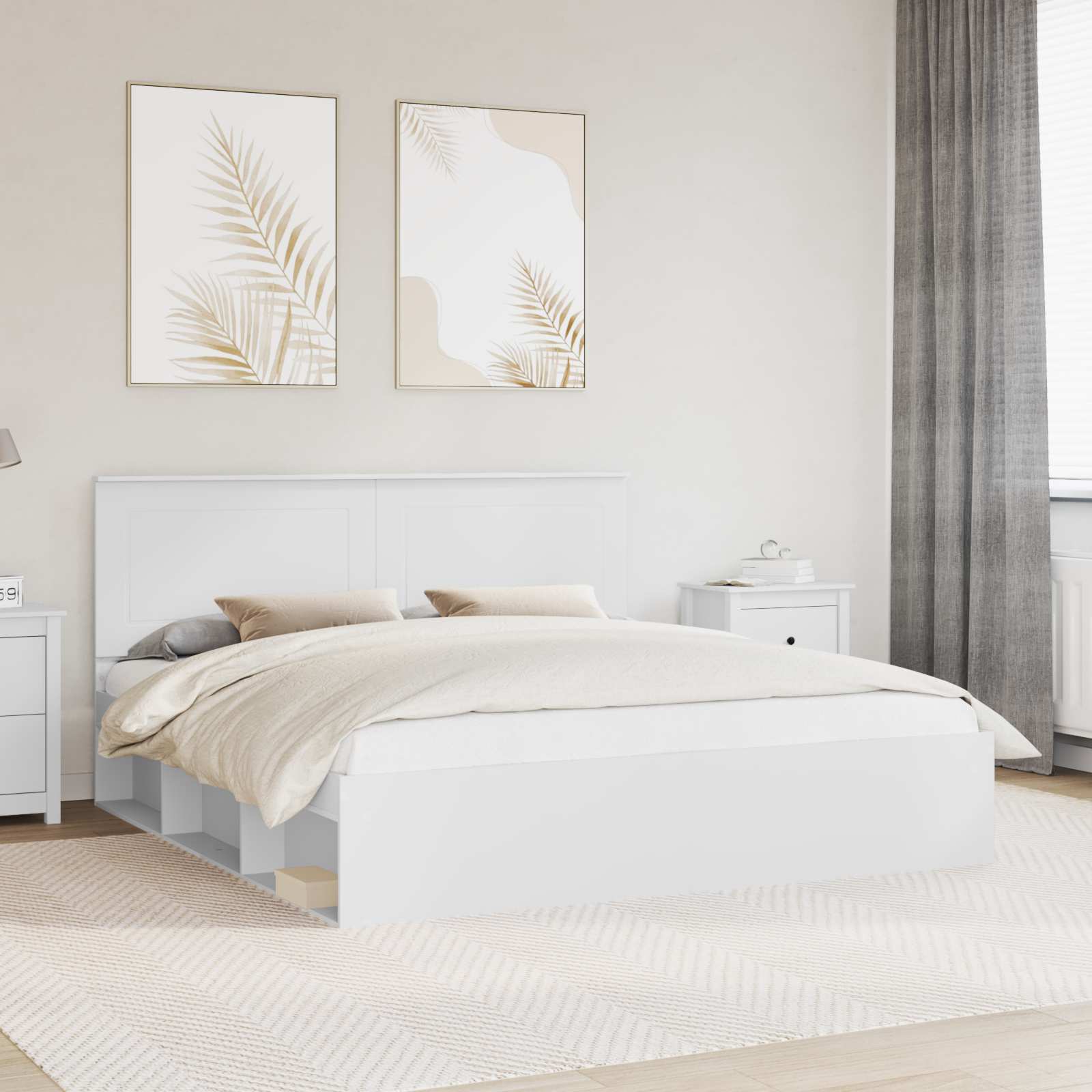 Struttura del letto Bianco 180 x 200 cm Pino massello | homemem39