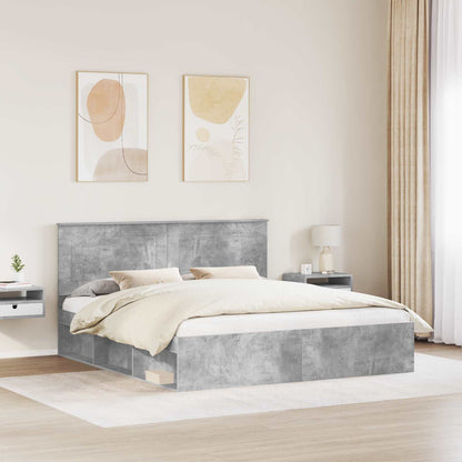 Struttura del letto Calcestruzzo 180 x 200 cm Pino massello | homemem39
