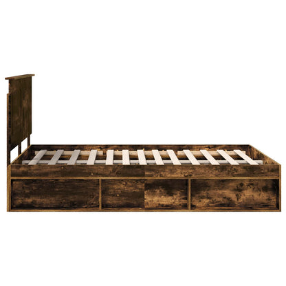 Struttura del letto Rovere fumé 150 x 200 cm Pino massello | homemem39